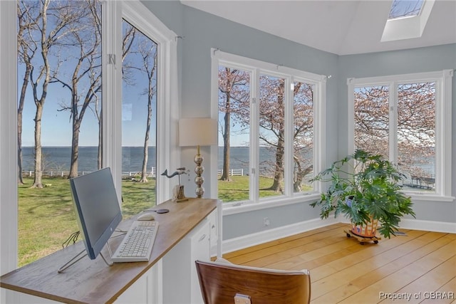 289 Oyster Shell Rd, Laneview, VA 22560 - sunroom / solarium featuring a skylight