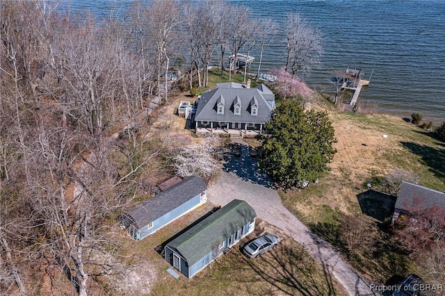 289 Oyster Shell Rd, Laneview, VA 22560 - aerial view of property and surrounding area featuring a large body of water
