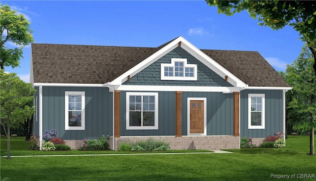 981 Knights Landing Dr, Heathsville, VA 22473 - view of front of property with a front lawn, board and batten siding, and a shingled roof