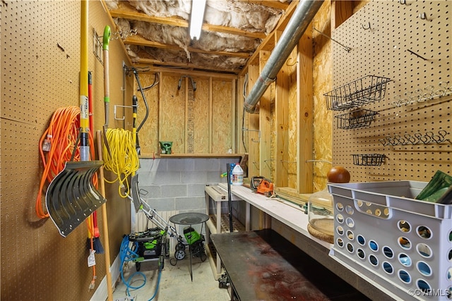 view of storage room