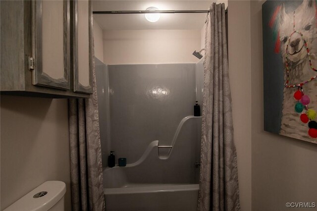 2810 Winterfield Rd, Midlothian, VA 23113 - bathroom with shower / bath combo with shower curtain and toilet