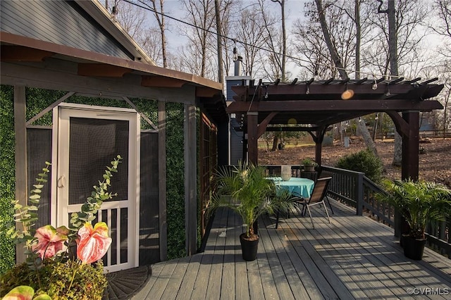 2810 Winterfield Rd, Midlothian, VA 23113 - deck featuring a pergola and outdoor dining space