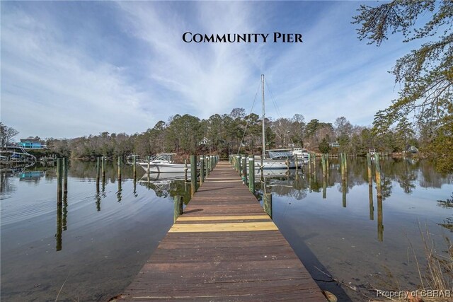59 Hickory Rd, Mollusk, VA 22503 - dock featuring a water view