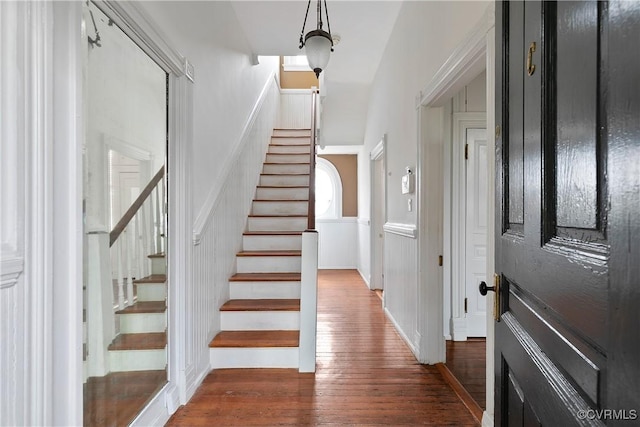 2200 E Grace St, Richmond, VA 23223 - foyer featuring stairs and wood finished floors