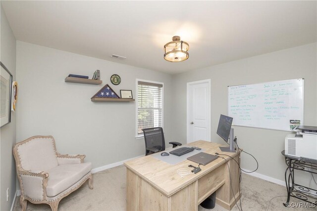 7324 Bailie Dr, Mechanicsville, VA 23111 - office space featuring baseboards, light colored carpet, and visible vents