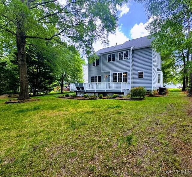 14312 Ashdale Way, Chesterfield, VA 23832 - rear view of house featuring a deck and a yard