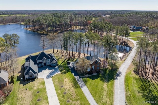 13494 Lakeview Farms Pl, Ashland, VA 23005 - drone / aerial view with a water view and a view of trees