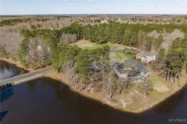 13494 Lakeview Farms Pl, Ashland, VA 23005 - aerial view featuring a water view and a wooded view