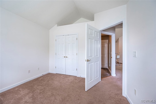 2404 Wanstead Ct, Henrico, VA 23238 - unfurnished bedroom with carpet floors, lofted ceiling, a closet, and baseboards