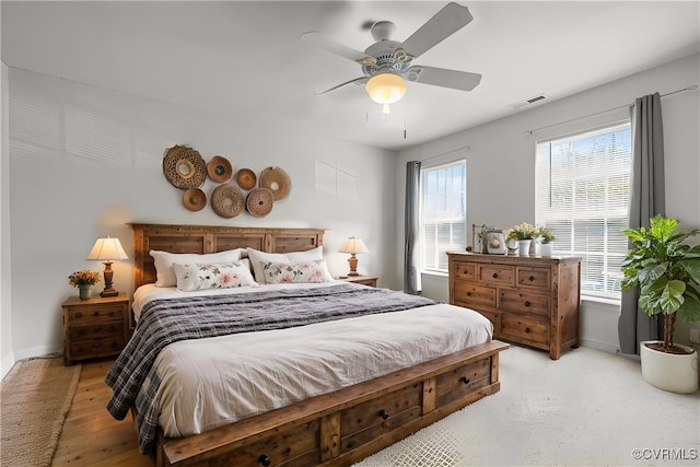 10123 Cool Hive Pl, Mechanicsville, VA 23116 - bedroom featuring baseboards, ceiling fan, and light wood-style floors