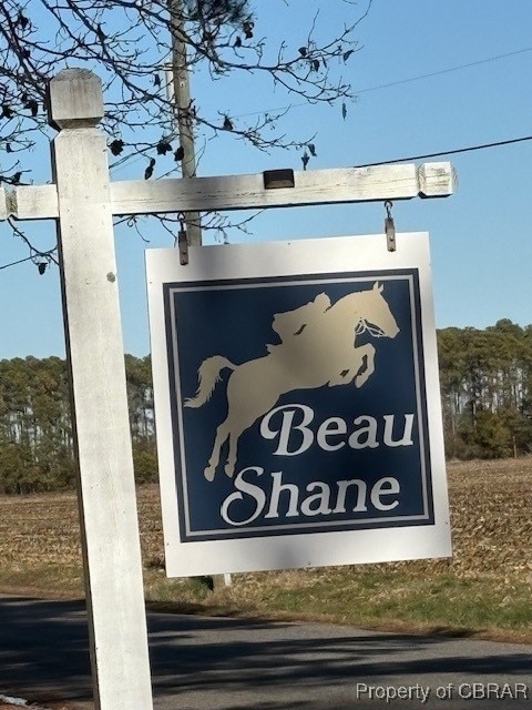 view of community sign
