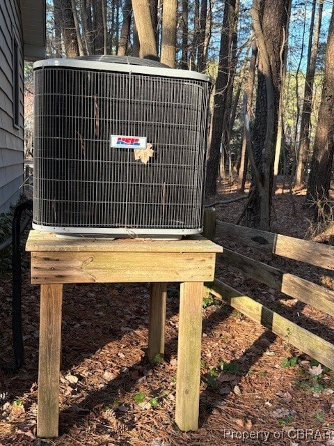 details with central AC unit