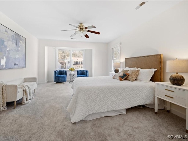 10107 Heritage Ln, Glen Allen, VA 23060 - carpeted bedroom with a ceiling fan