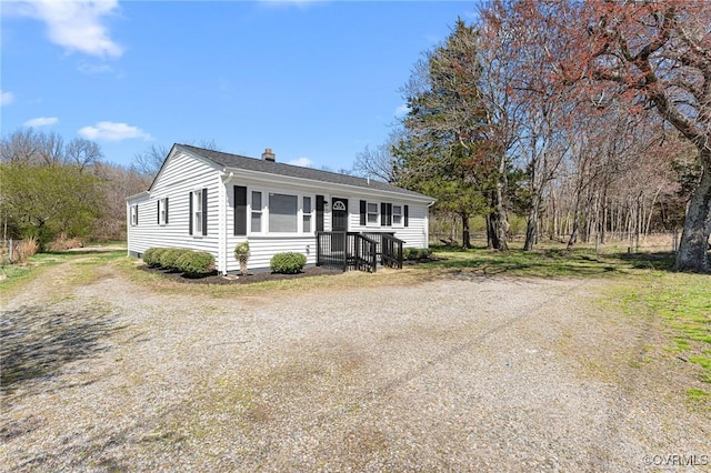 1713 Boydton Plank Rd, Petersburg, VA 23805 - view of front of house featuring dirt driveway and a chimney