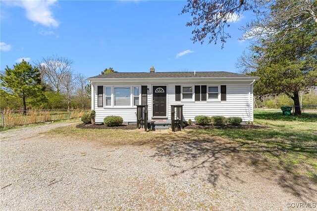1713 Boydton Plank Rd, Petersburg, VA 23805 - view of front of house featuring driveway, a chimney, and fence