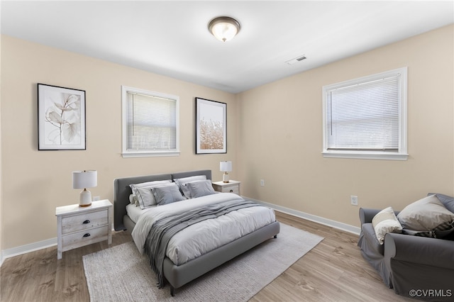 1713 Boydton Plank Rd, Petersburg, VA 23805 - bedroom with light wood-style floors, baseboards, visible vents, and multiple windows