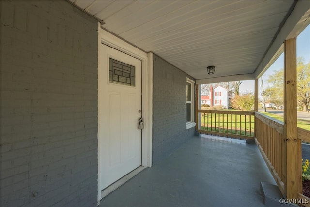view of patio / terrace with a porch