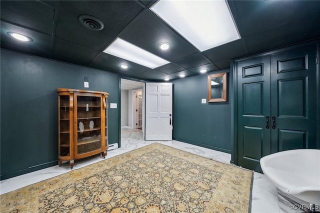 8203 Overbury Rd, Richmond, VA 23227 - interior space featuring recessed lighting, visible vents, and marble finish floor