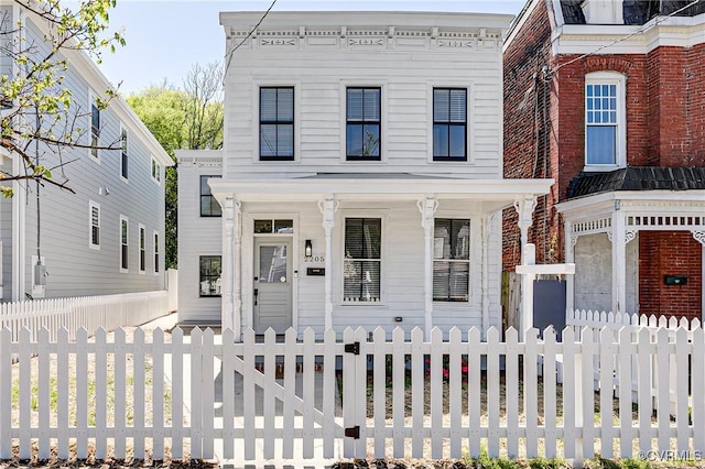 2205 Fairmount Ave, Richmond, VA 23223 - view of front of home featuring a porch and a fenced front yard