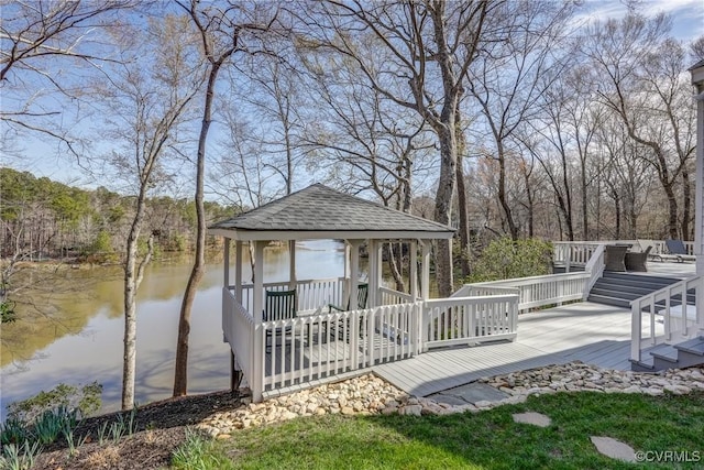 153 Thomas, Williamsburg, VA 23185 - exterior space with a gazebo and a water view