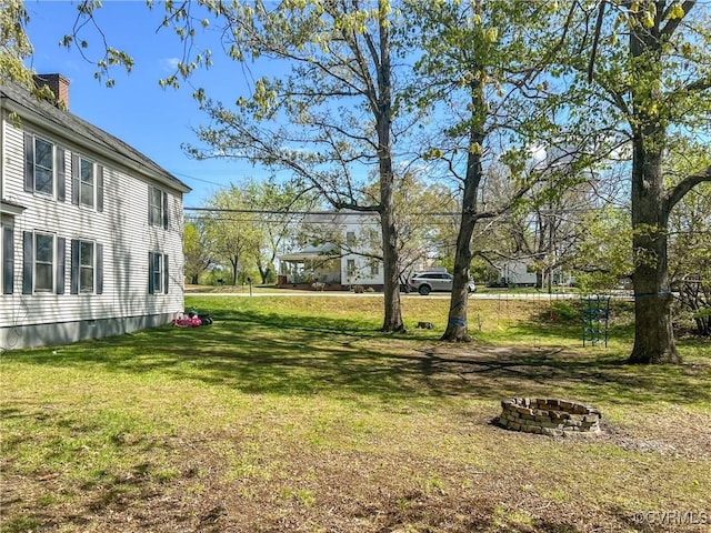 1016 Court St, Victoria, VA 23974 - view of yard featuring an outdoor fire pit