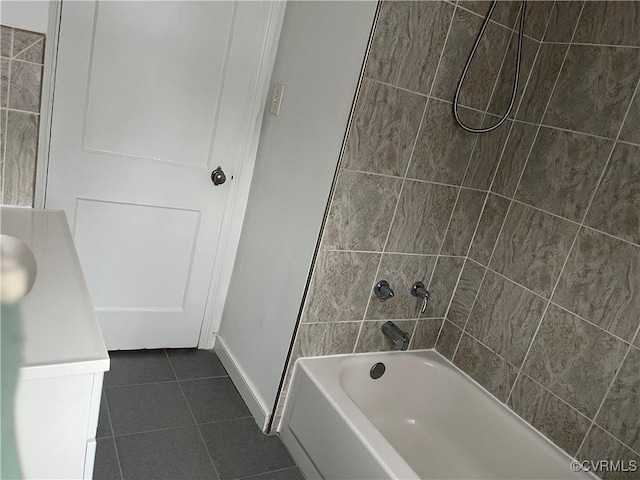 309 Royal Oak Ave, Colonial Heights, VA 23834 - full bathroom with tile patterned flooring, vanity, and tub / shower combination