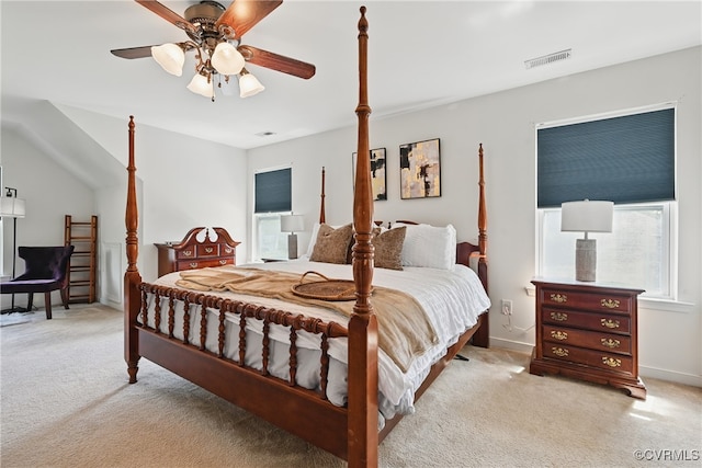 11418 Parrish Creek Ln, Chesterfield, VA 23832 - bedroom with light carpet, ceiling fan, and baseboards