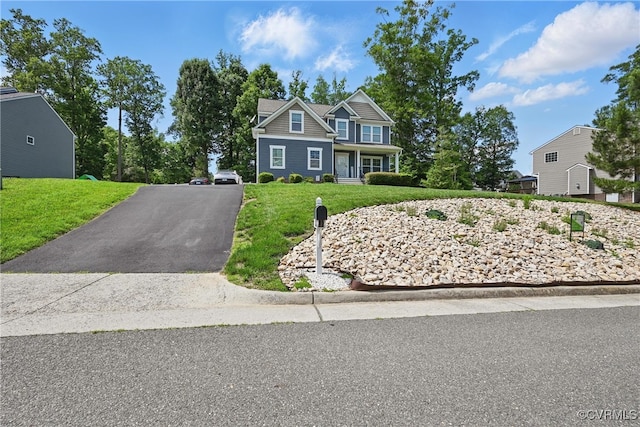 11418 Parrish Creek Ln, Chesterfield, VA 23832 - view of front facade featuring a front lawn and driveway