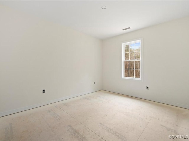 empty room with visible vents