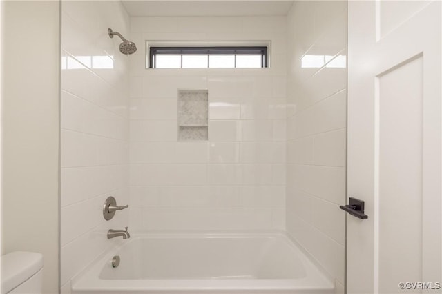full bath featuring toilet and tub / shower combination