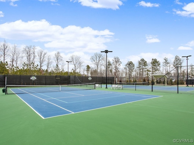 18525 Cove Creek Dr, Moseley, VA 23120 - view of tennis court featuring fence and community basketball court