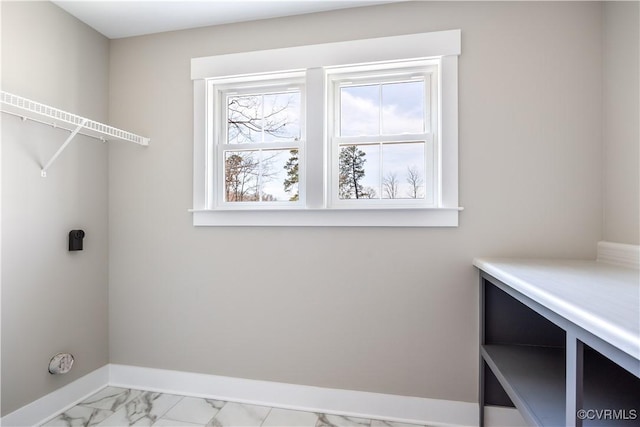 12036 Corte Castle Rd, Chesterfield, VA 23838 - washroom featuring baseboards and light marble finish floors