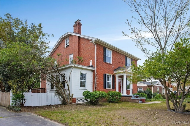 2407 Dumbarton Rd, Henrico, VA 23228 - view of front of property with a chimney and brick siding