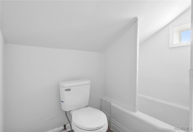 2407 Dumbarton Rd, Henrico, VA 23228 - bathroom featuring lofted ceiling and toilet