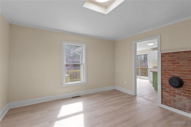 1413 First Rock Rd, Prospect, VA 23960 - empty room with light wood-style floors and ornamental molding