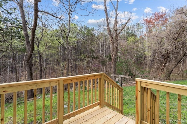 1413 First Rock Rd, Prospect, VA 23960 - wooden terrace with a yard