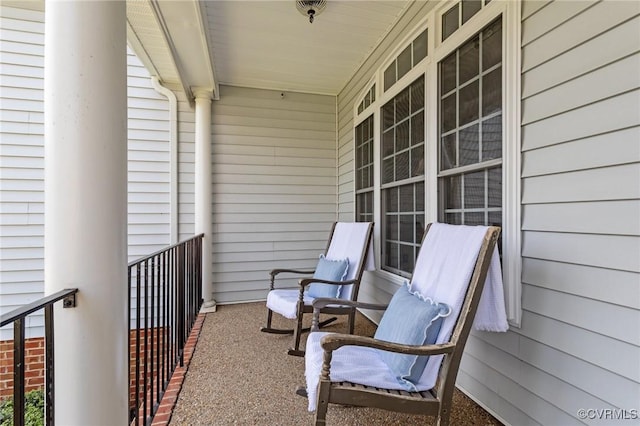 balcony with covered porch