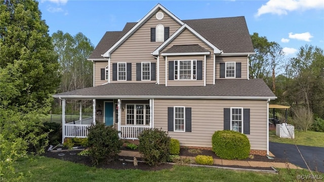 10011 Loblolly Ter, Amelia, VA 23002 - view of front facade featuring a porch and roof with shingles