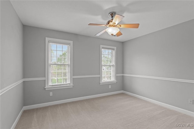 11421 Regal Ter, Providence Forge, VA 23140 - carpeted spare room with baseboards and ceiling fan