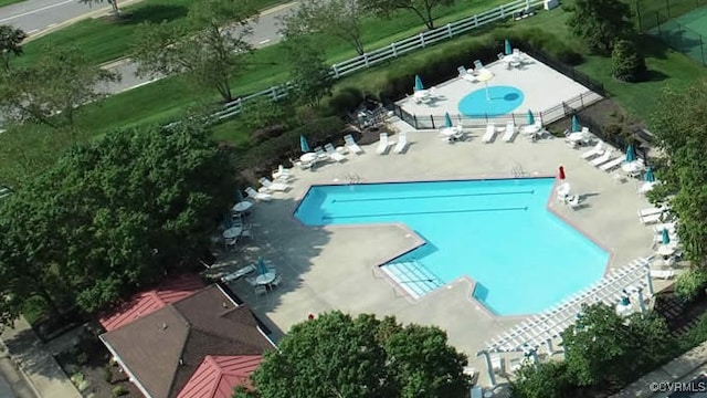 11421 Regal Ter, Providence Forge, VA 23140 - drone / aerial view of a pool area