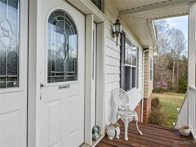 view of doorway to property