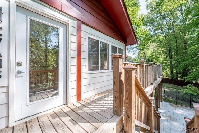 deck with fence