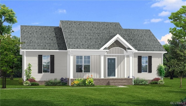 162 Tradewind Xing, Bracey, VA 23919 - view of front facade with a front lawn and board and batten siding