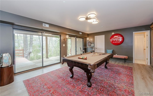 941 Wilton Coves Dr, Hartfield, VA 23071 - recreation room with wood finished floors and billiards