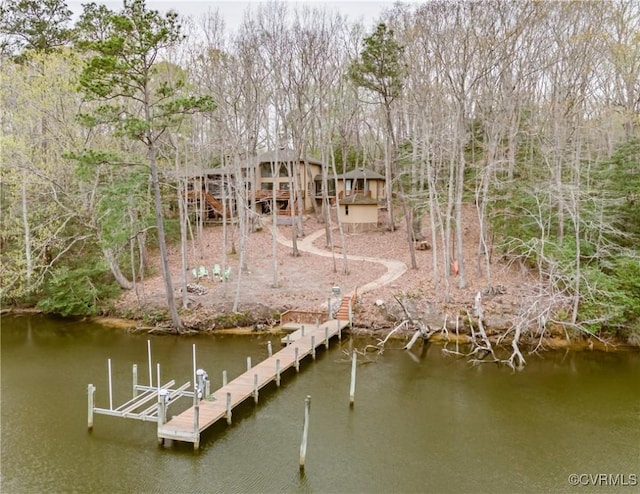 941 Wilton Coves Dr, Hartfield, VA 23071 - dock featuring a water view