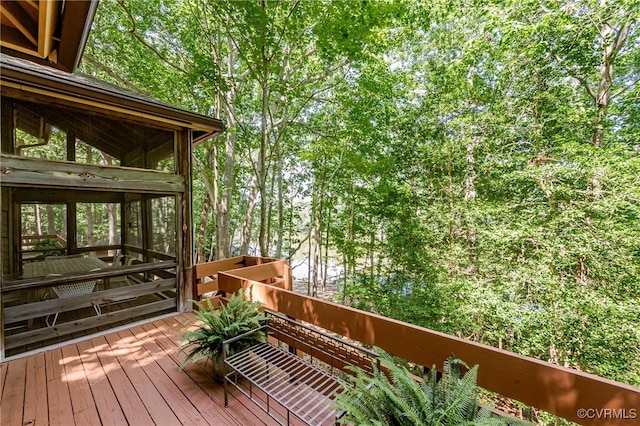 941 Wilton Coves Dr, Hartfield, VA 23071 - deck featuring a sunroom