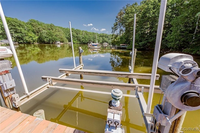 941 Wilton Coves Dr, Hartfield, VA 23071 - dock with a water view and boat lift