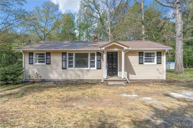 14008 Tyus Rd, Sussex, VA 23882 - ranch-style home featuring metal roof