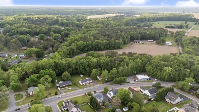 bird's eye view with a view of trees