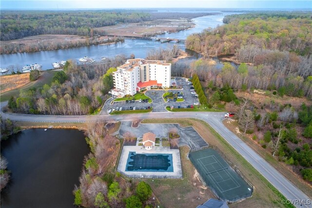 301 Beacon Ridge Dr Unit 109, Hopewell, VA 23860 - view of property location featuring a nearby body of water and a heavily wooded area